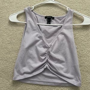 Forever 21 Cropped Purple Tank Top - Small